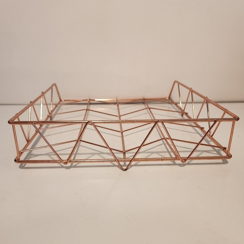 Unbranded Rose Gold Wire File Tray Organizer - Picture 3 of 7
